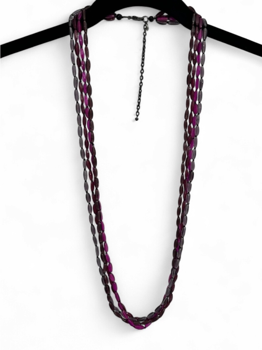 Premier Designs Purple Multi-Strand Beaded Necklace